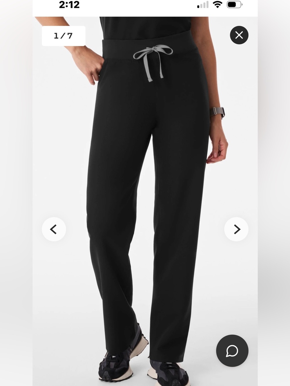 Figs Black Livingston scrub pants